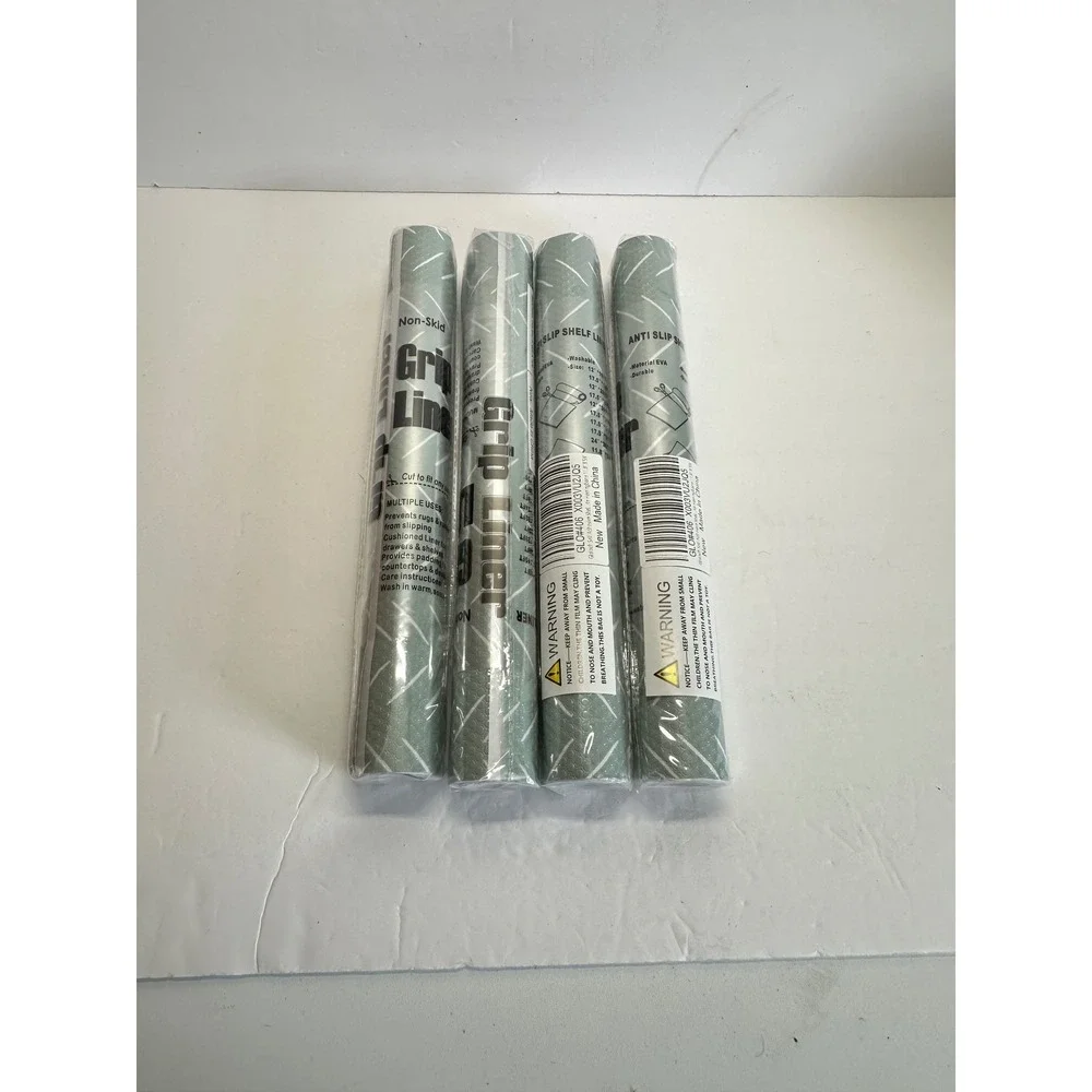 Grip Liner Shelf Liner 4 Rolls Sage Green NEW 11.8x59 Herringbone Non-Skid EVA